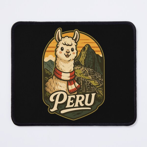 Item preview, Peru Cute Llama Retro Vintage Travel designed and sold by TomFrontierArt.