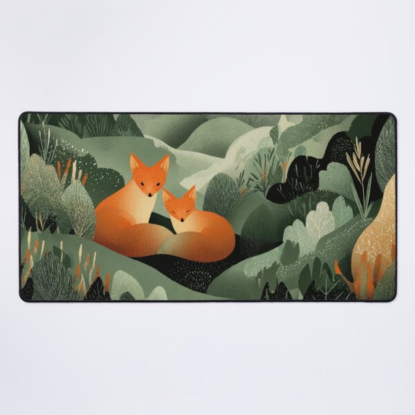 Item preview, Foxes resting in green hills designed and sold by anytka.