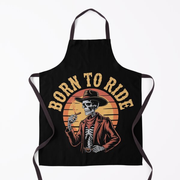 Item preview, Born To Ride Skeleton Cowboy – Vintage Western Biker Skull designed and sold by HubCreates.