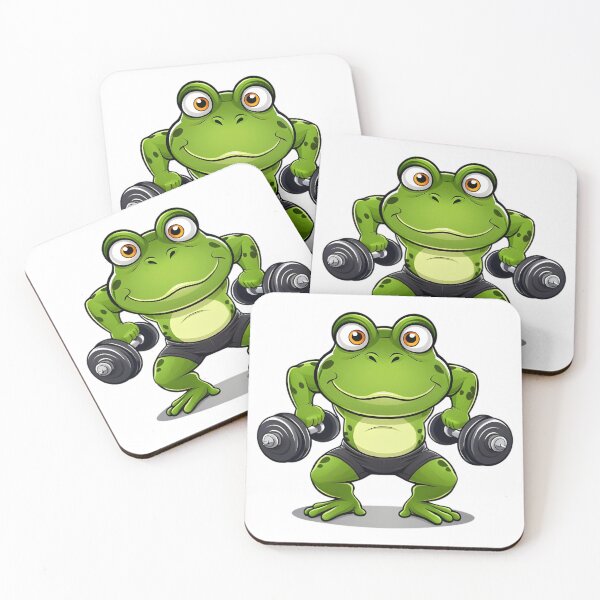 Item preview, Buff Frog Gains: Cute Frog Fitness Motivation Sticker designed and sold by Toro2k4.