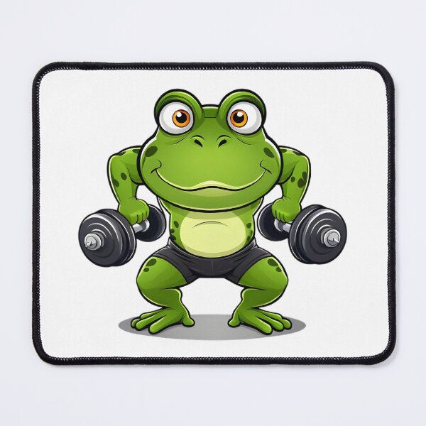 Item preview, Buff Frog Gains: Cute Frog Fitness Motivation Sticker designed and sold by Toro2k4.
