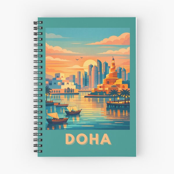 Item preview, Doha - Postcard Illustration  designed and sold by MatthewHeights.