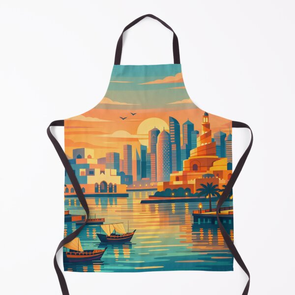 Item preview, Doha - Postcard Illustration  designed and sold by MatthewHeights.