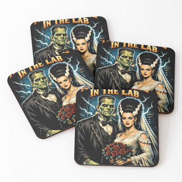 Item preview, Frankenstein and Bride of Frankenstein Wedding Vintage Gothic Horror Monster Couple designed and sold by Endthedisease.