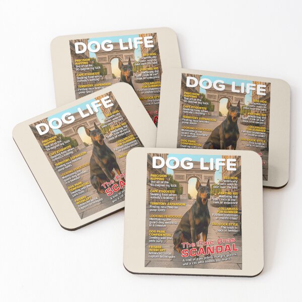 Item preview, DOG LIFE Magazine Cover – Doberman in Paris – The Foie Gras Scandal designed and sold by FrancophileFun.