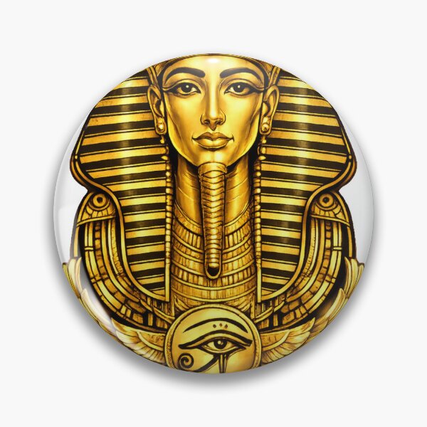 Item preview, Ancient Egyptian Pharaoh Mask – Golden Tutankhamun Royal Art designed and sold by GulfSignature.