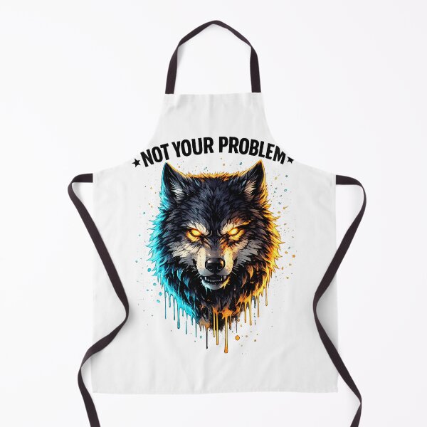Item preview, Neon Wolf Streetwear Graphic – NOT YOUR PROBLEM Dark Aesthetic Wolf designed and sold by etuvibes.