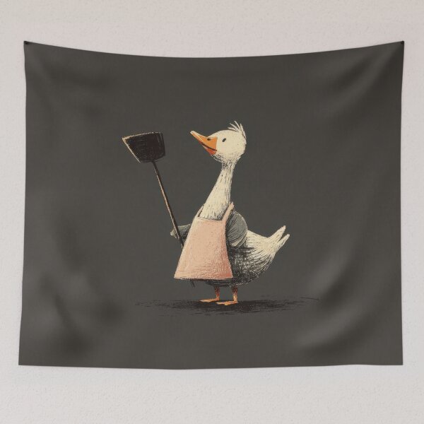 Item preview, Duck holding a spatula in a kitchen designed and sold by anytka.