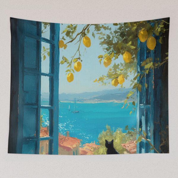 Item preview, Lemon Sky Over Azure Bay designed and sold by Venon28.