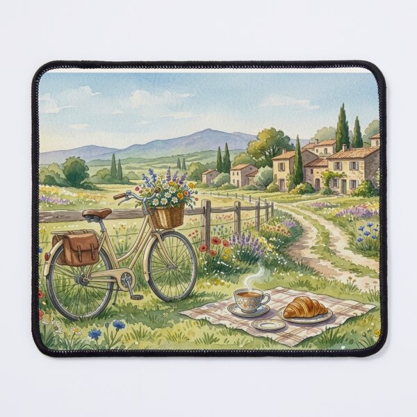 Item preview, Provencal Picnic: Vintage Bicycle in a Lavender Meadow designed and sold by MaisonMaria.
