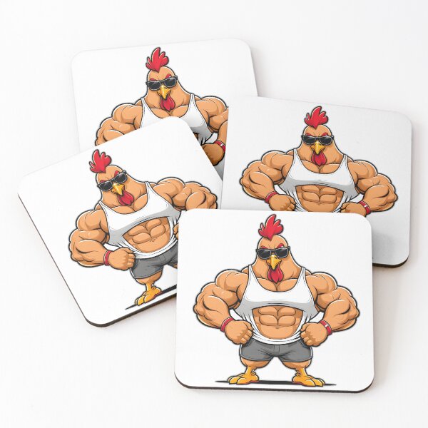 Item preview, Cock-a-Doodle-Swole: Ripped Rooster Gym Motivation Sticker designed and sold by Toro2k4.