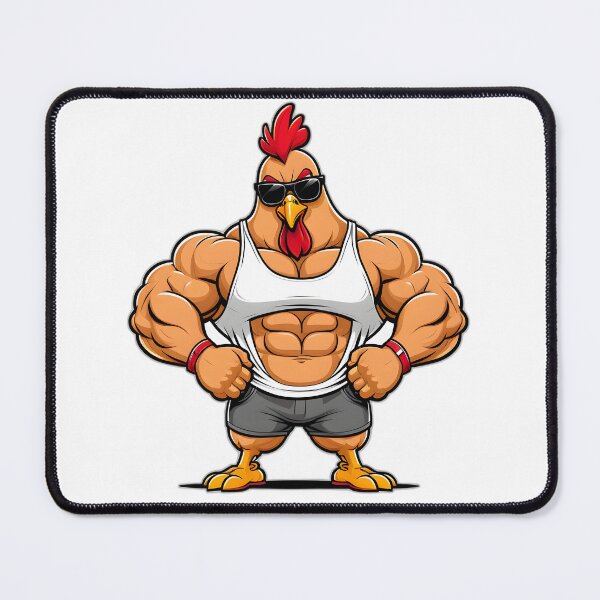 Item preview, Cock-a-Doodle-Swole: Ripped Rooster Gym Motivation Sticker designed and sold by Toro2k4.