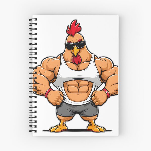 Item preview, Cock-a-Doodle-Swole: Ripped Rooster Gym Motivation Sticker designed and sold by Toro2k4.
