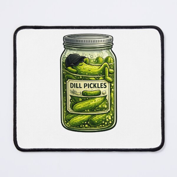 Item preview, Just Chill Pickle – Funny Cucumber Relaxing in Dill Pickles Jar designed and sold by IrynaLineArt.