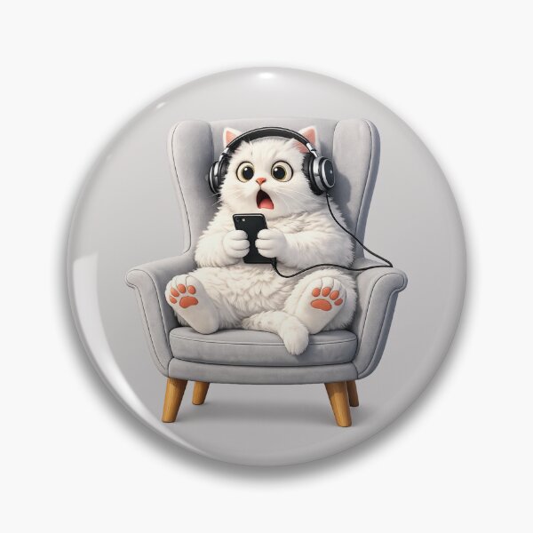 Item preview, Frightened cat loves crime audiobooks designed and sold by Sophia Smith.