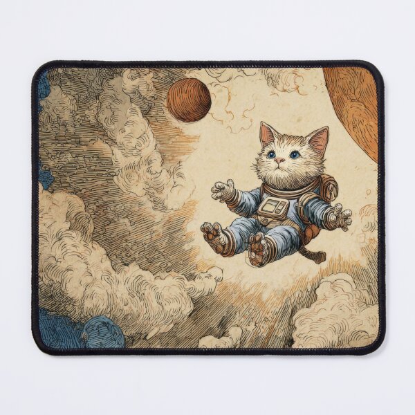 Item preview, Cat in space floats by planets designed and sold by anytka.