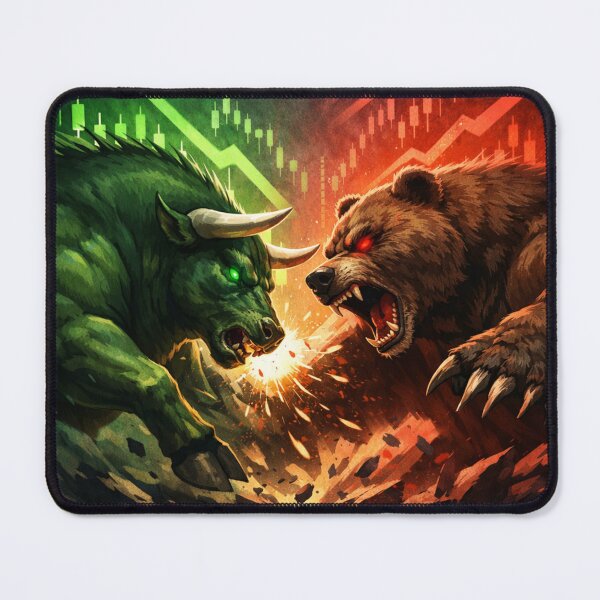 Item preview, Bull vs Bear Market Clash – Stock Market Trading Battle designed and sold by VolatilityEdge.