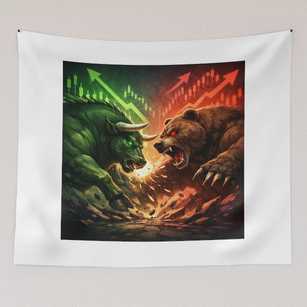 Item preview, Bull vs Bear Market Clash – Stock Market Trading Battle designed and sold by VolatilityEdge.