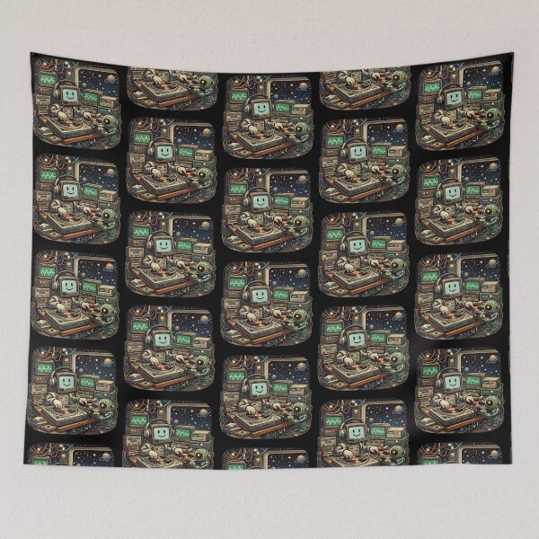 Item preview, Cosmic DJ Robots – Space Music Vibes designed and sold by Dogandesighn.