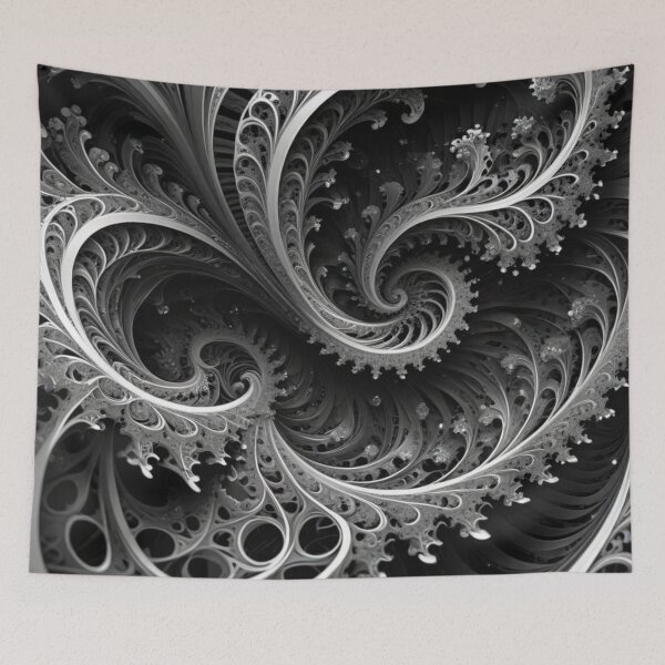 Item preview, Silver Fractal Spiral Depth designed and sold by Harmonic_Layers.