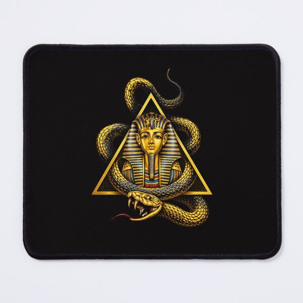 Item preview, Golden Pharaoh Tutankhamun – Falcon, Ankh and Sacred Cobra Art designed and sold by GulfSignature.