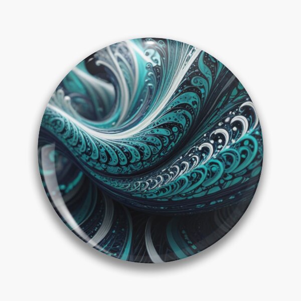 Item preview, Teal Fractal Wave Flow designed and sold by Harmonic_Layers.