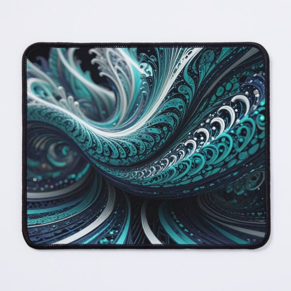 Item preview, Teal Fractal Wave Flow designed and sold by Harmonic_Layers.