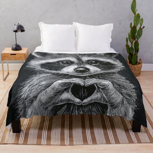 Item preview, Raccoon makes heart shape with hands designed and sold by anytka.