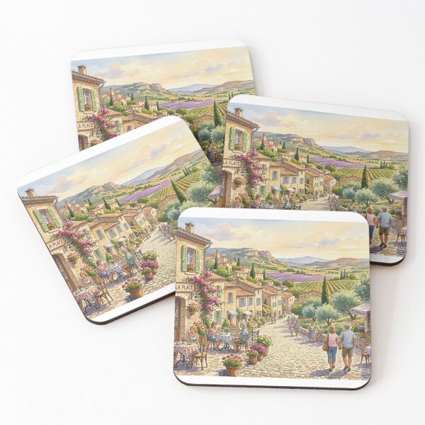 Item preview, Provence Village Café – Lavender Countryside Watercolor designed and sold by MaisonMaria.