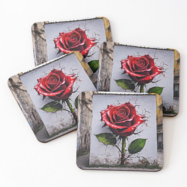 Item preview, Red Rose Street Art: Beauty in the Cracks designed and sold by DW-AiRT.