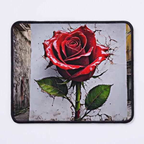 Item preview, Red Rose Street Art: Beauty in the Cracks designed and sold by DW-AiRT.