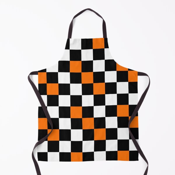 Item preview, Orange Black White Checkered Pattern Design - Dark designed and sold by PatternTitan.