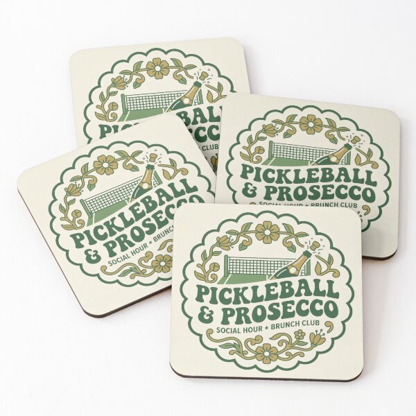 Item preview, Pickleball and Prosecco Badge designed and sold by T-pocket.