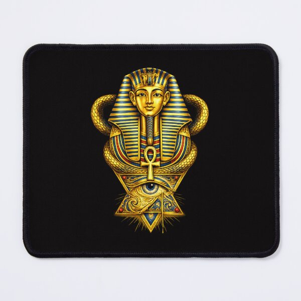 Item preview, Sacred Golden Pharaoh – Ancient Egyptian Royal Mask Art designed and sold by GulfSignature.