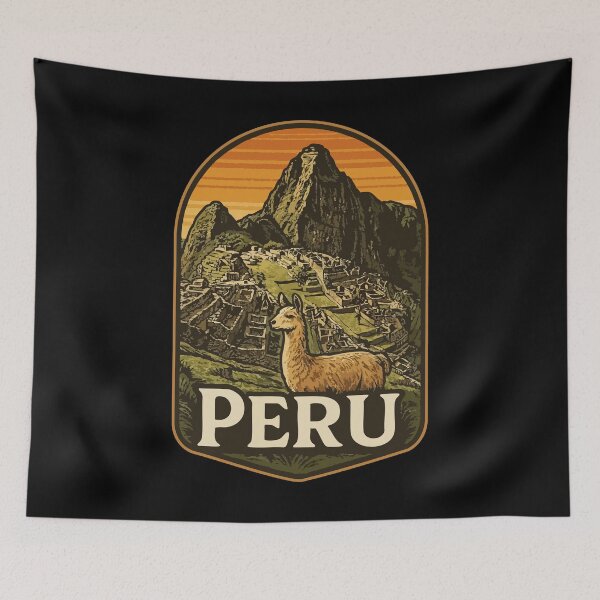 Item preview, Peru Llama Vintage Travel designed and sold by TomFrontierArt.