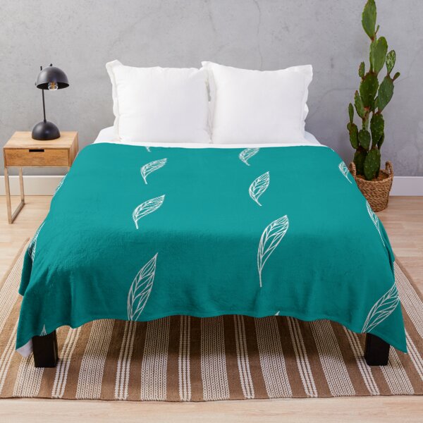 Item preview, Leaf I, Line Drawing Symmetric Minimalist Aesthetic Natural Design Turquiose designed and sold by SWSandraWechner.