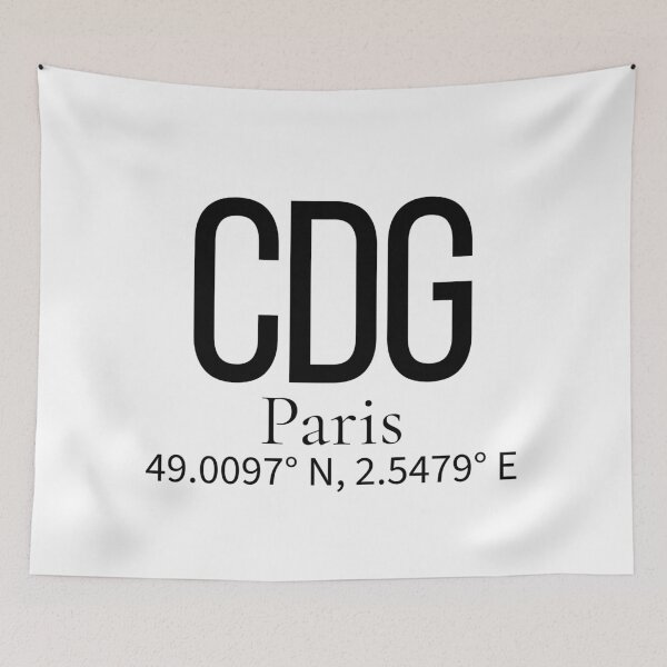 Item preview, CDG Paris France Airport Code Minimalist Travel Sticker - Coordinates Art designed and sold by Sparkledust Creations.