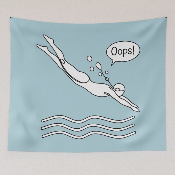 Item preview, Funny Swimmer Oops Dive designed and sold by Amir Faysal.