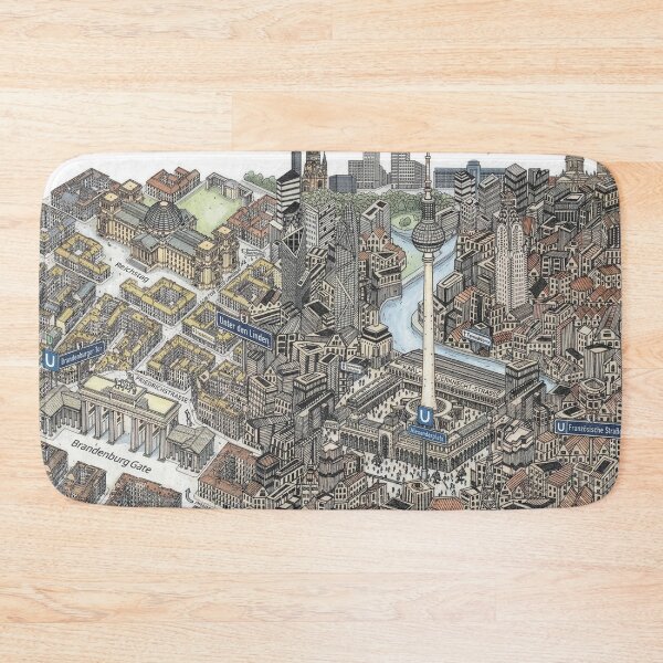 Item preview, Berlin city center map designed and sold by oliver polanski.