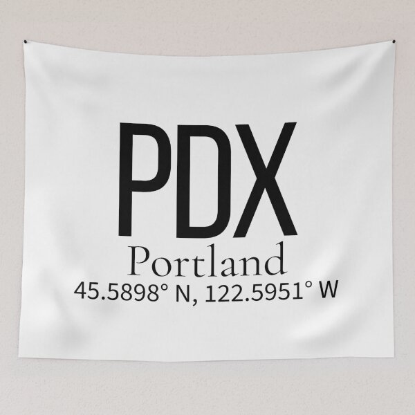 Item preview, PDX Portland USA Airport Code Minimalist Travel Sticker - Coordinates Art designed and sold by Sparkledust Creations.
