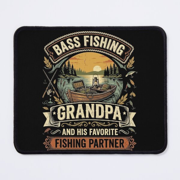 Item preview, Bass Fishing Grandpa Favorite Fishing Partner designed and sold by YalenArt.