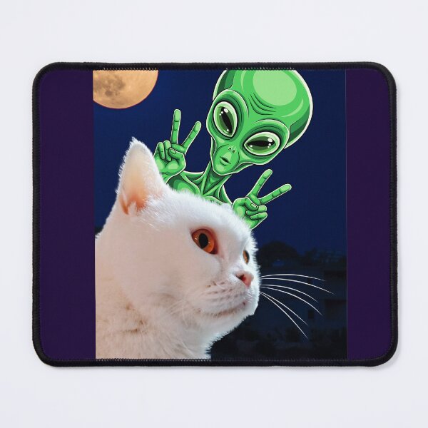 Item preview, White cat with alien designed and sold by No socks.