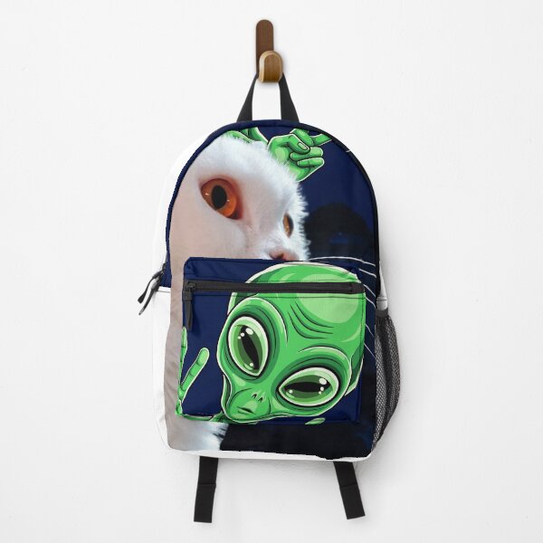 Item preview, White cat with alien designed and sold by No socks.