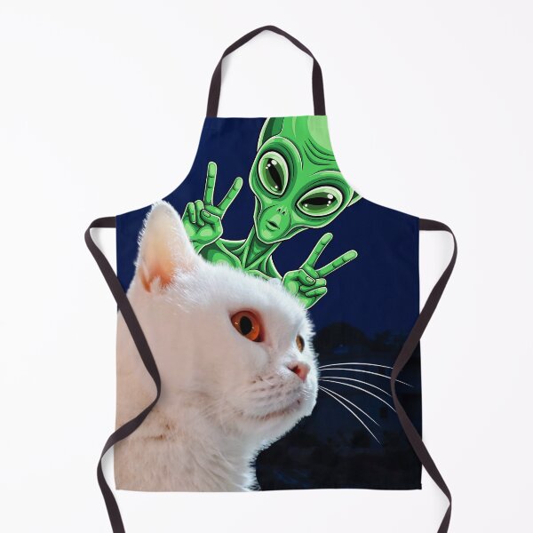 Item preview, White cat with alien designed and sold by No socks.