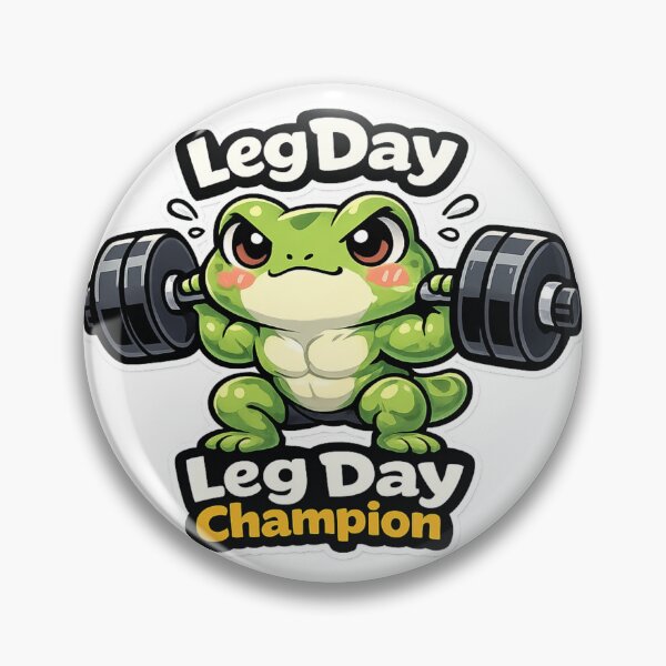 Item preview, Kawaii Frog Leg Day Champion – Fitness Bodybuilding Mascot designed and sold by les3cerises.