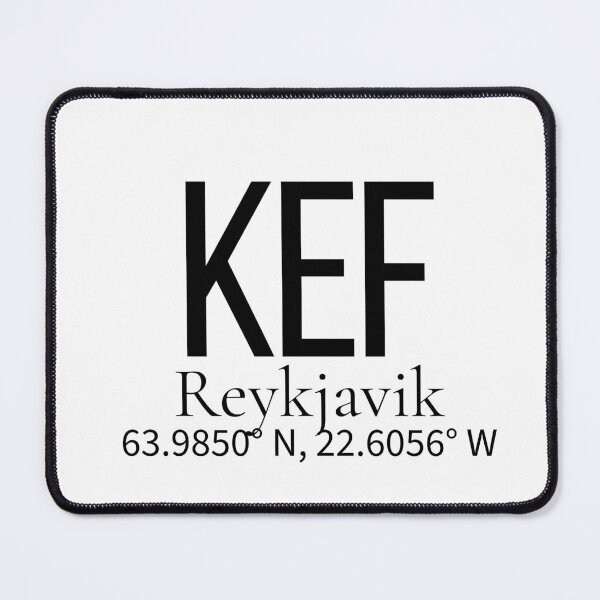 Item preview, KEF Reykjavik Iceland Airport Code Minimalist Travel Sticker - Coordinates Art designed and sold by Sparkledust Creations.