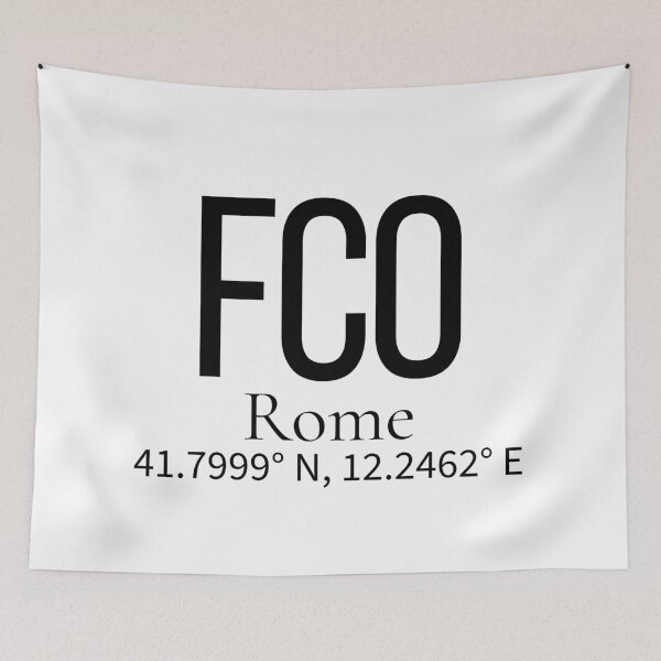 Item preview, FCO Rome Italy Airport Code Minimalist Travel Sticker - Coordinates Art designed and sold by Sparkledust Creations.