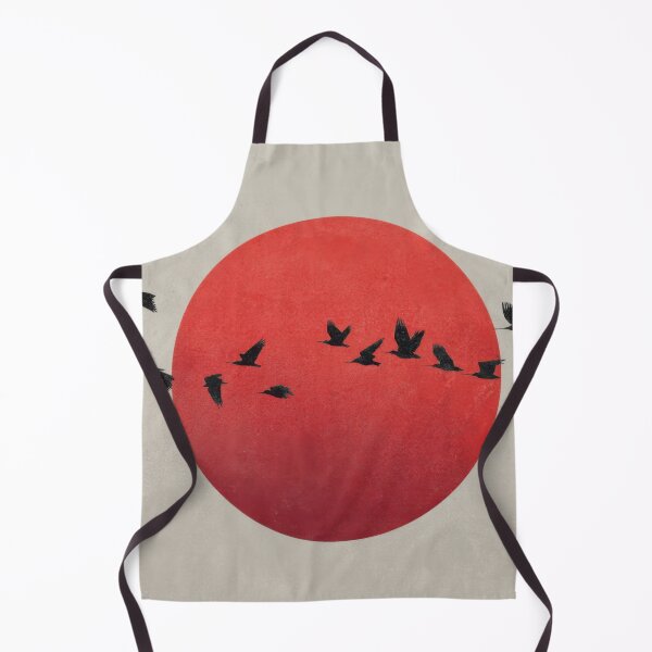 Item preview, Birds fly near large red circle designed and sold by anytka.