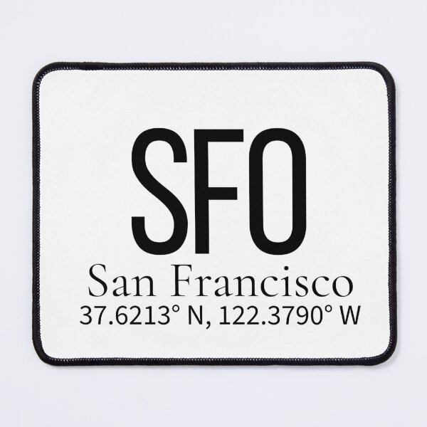 Item preview, SFO San Francisco USA Airport Code Minimalist Travel Sticker - Coordinates Art designed and sold by Sparkledust Creations.