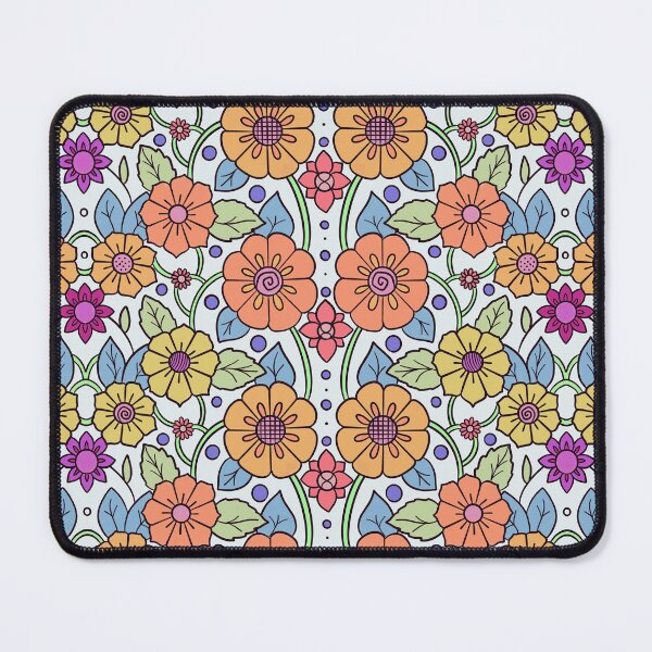 Item preview, Hand drawn flowers Intertwined pattern | bright colors designed and sold by rose-michele.